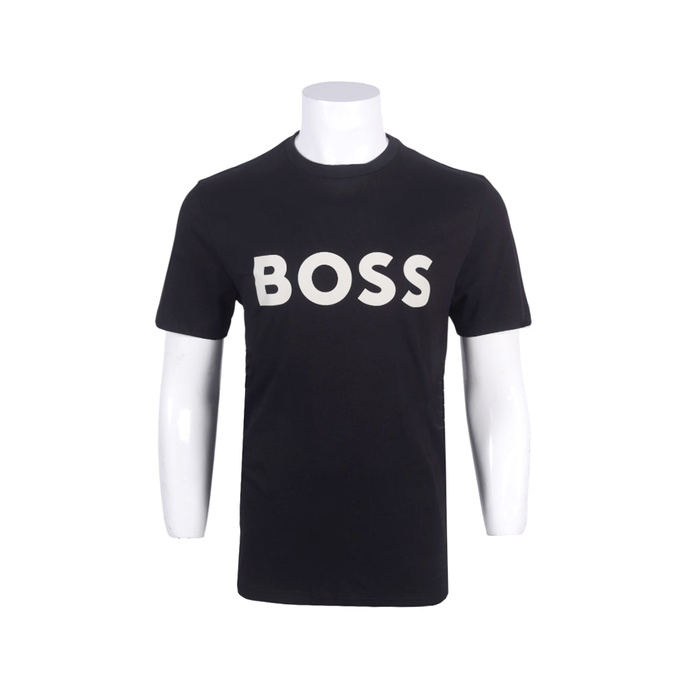 HB MEN S/S R.NECK SHIRT 50481923-001 BLK M (IRS)