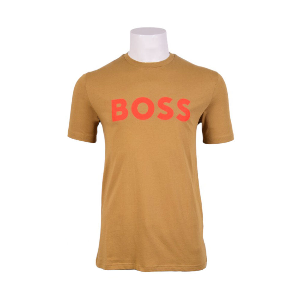 HB MEN S/S R.NECK SHIRT 50481923-261 OLV L (IRS)