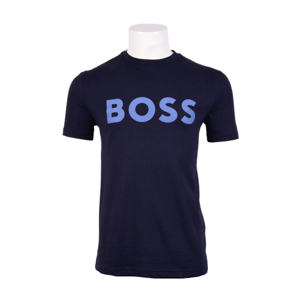 HB MEN S/S R.NECK SHIRT 50481923-404 NVY L (IRS)
