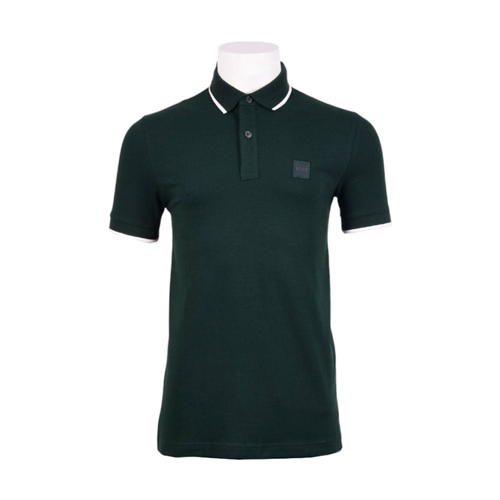 HB MEN S/S POLO SHIRT 50507699-350 D-GRN S (IRS)