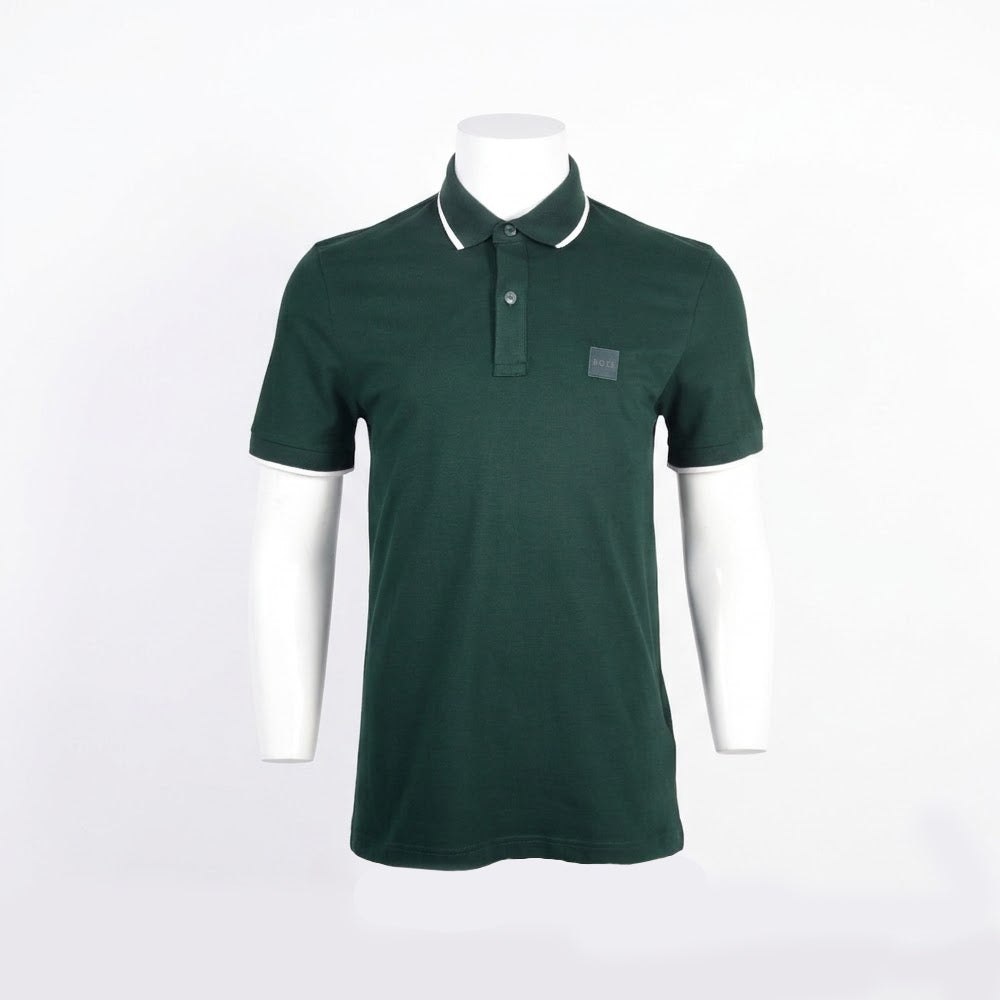 HB MEN S/S POLO SHIRT 50507699-350 D-GRN M (IRS)