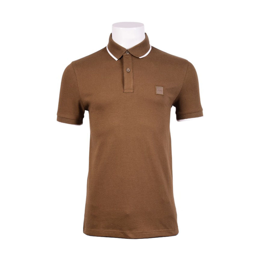 HB MEN S/S POLO SHIRT 50507699-368 OLV L (IRS)