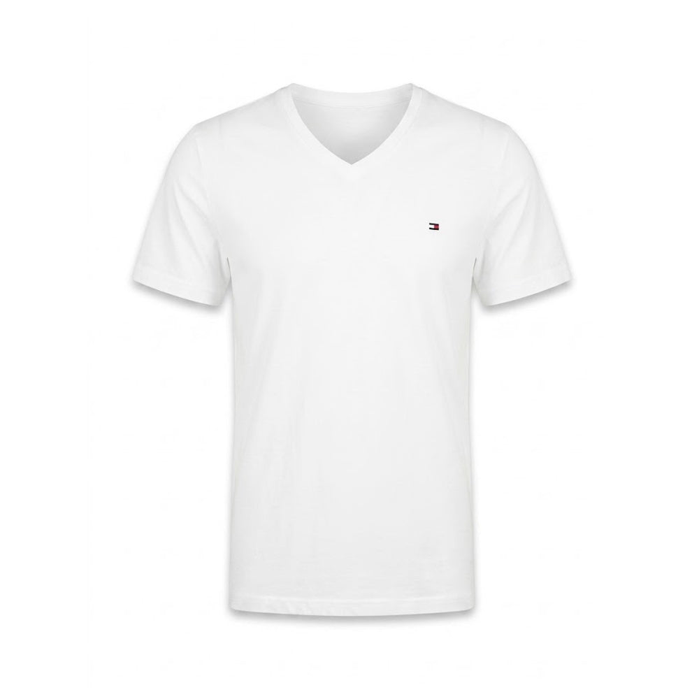 TH.MEN S/S V.NECK SHIRT 09T3140-100 WHT M (IRS)