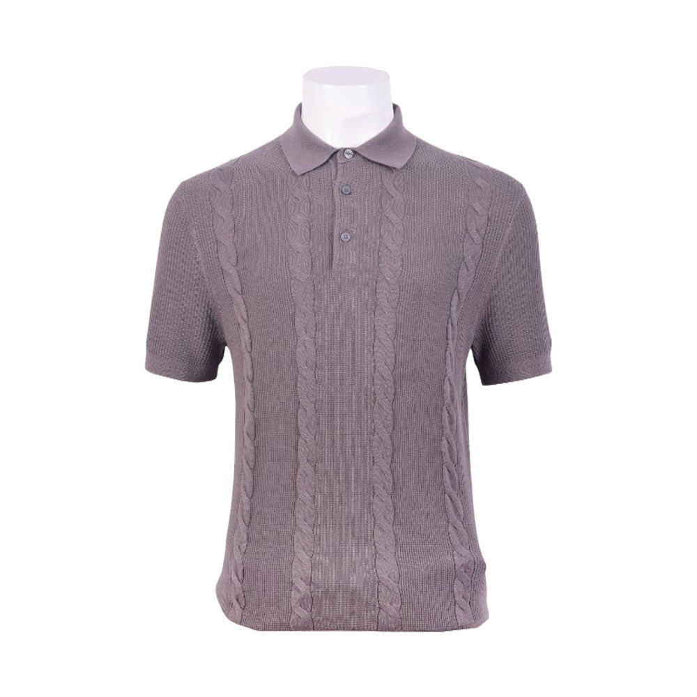 TH MEN S/S POLO SHIRT XM0342-PRR GRY L IRS