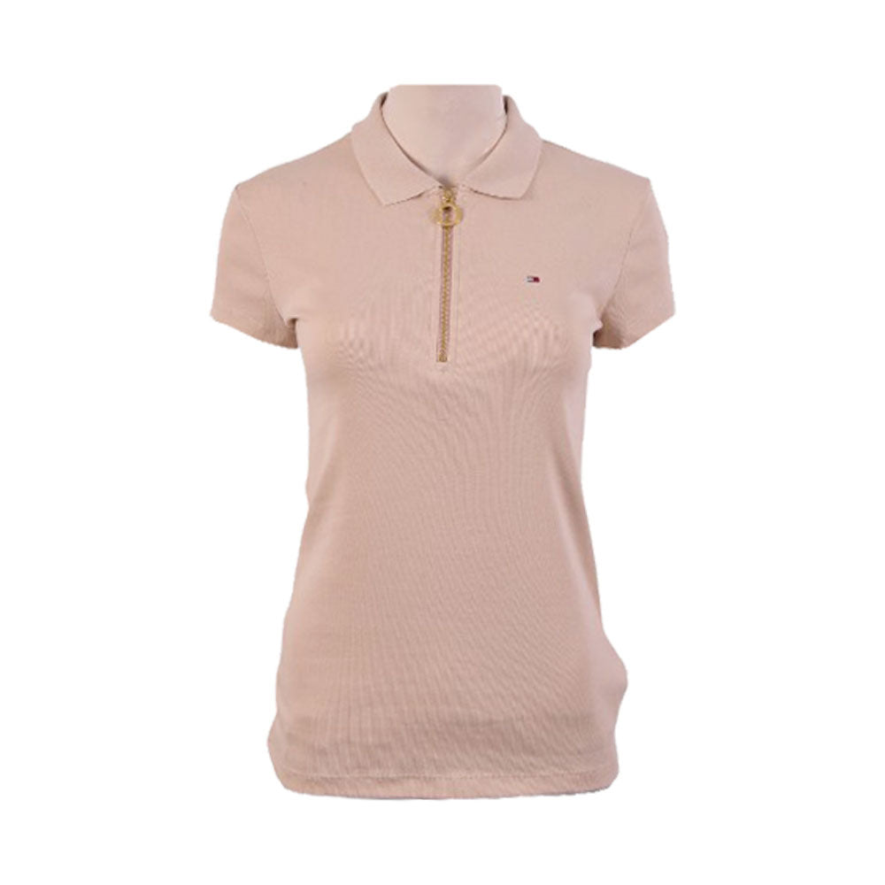 TH WOMEN S/S POLO SHIRT 76J1536-253 SKN L (IRS)