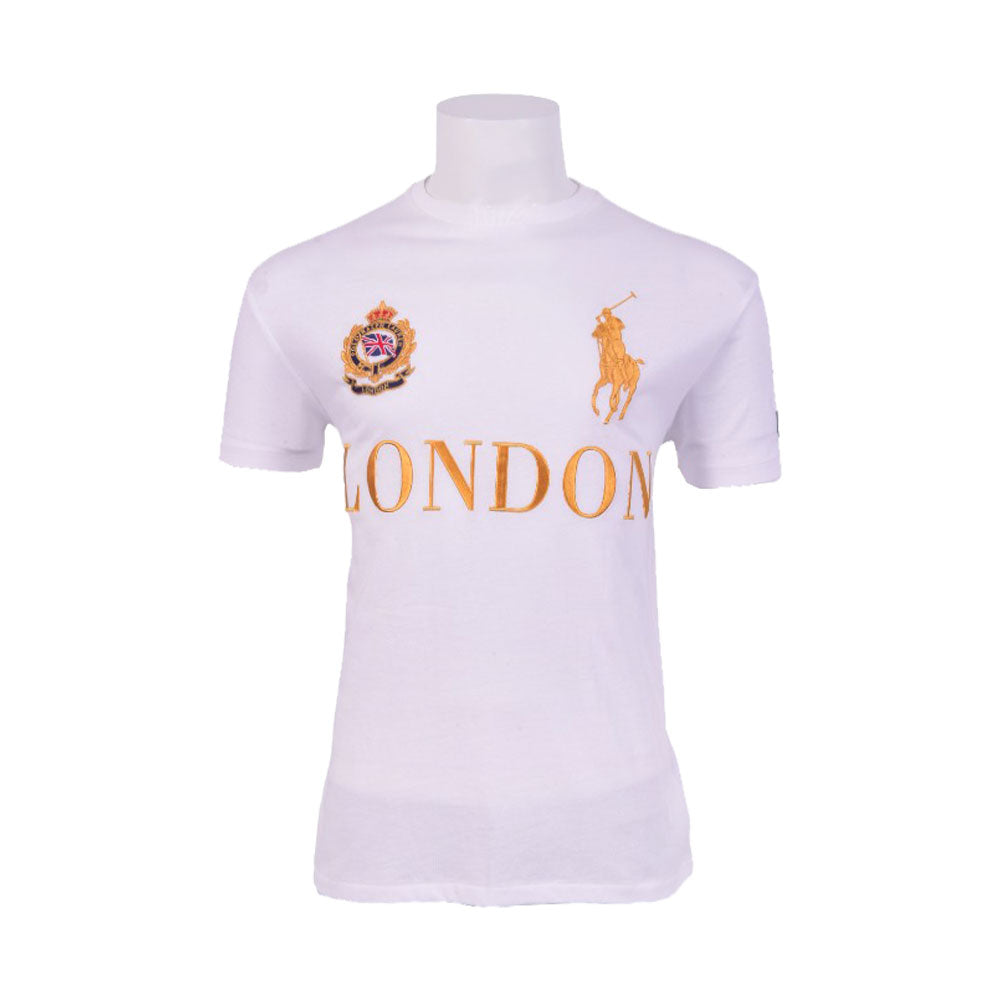 RL MEN S/S R.NECK SHIRT 451001 WHT L (IRS)
