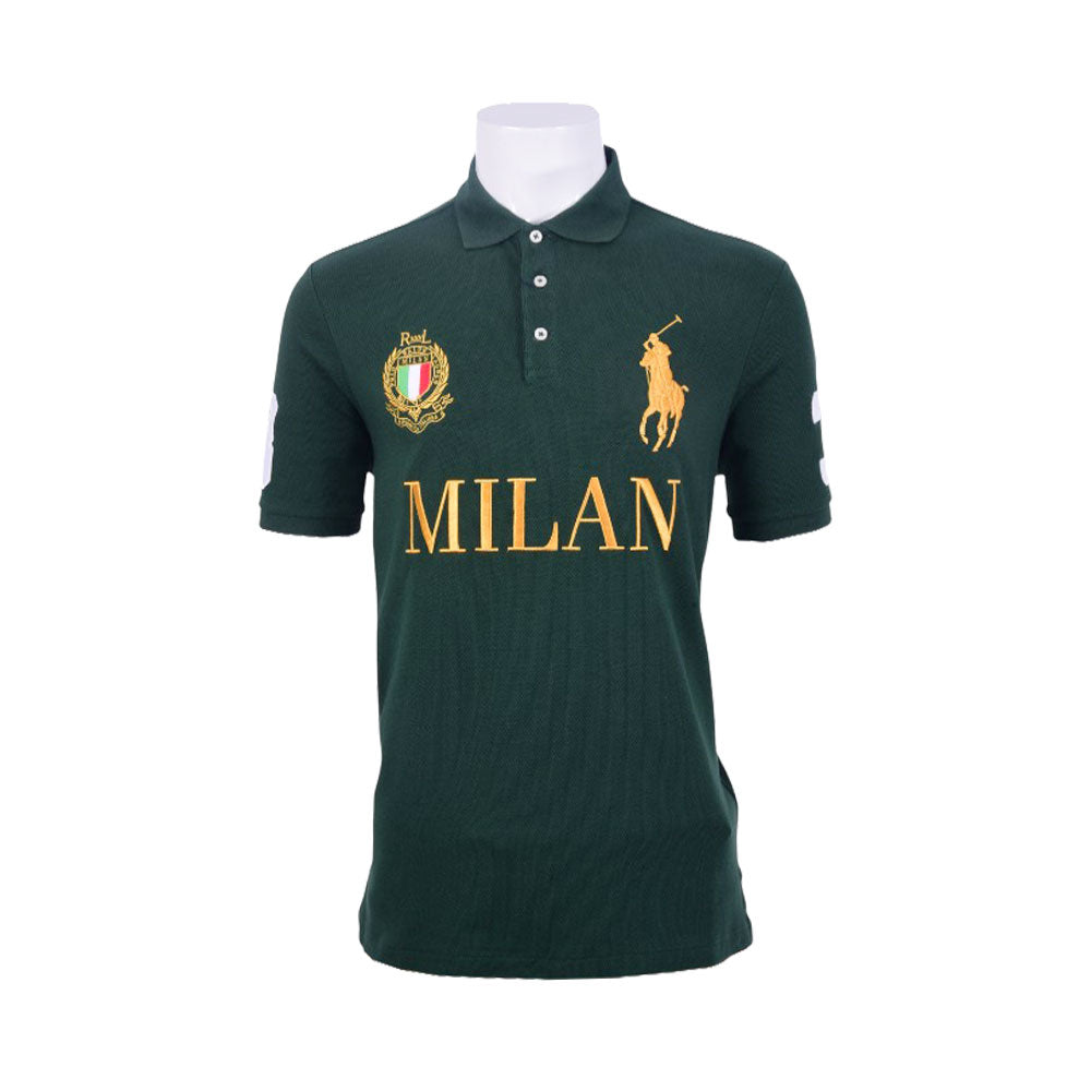 RL MEN S/S COUNTRY POLO SHIRT 440001 GRN M (IRS)