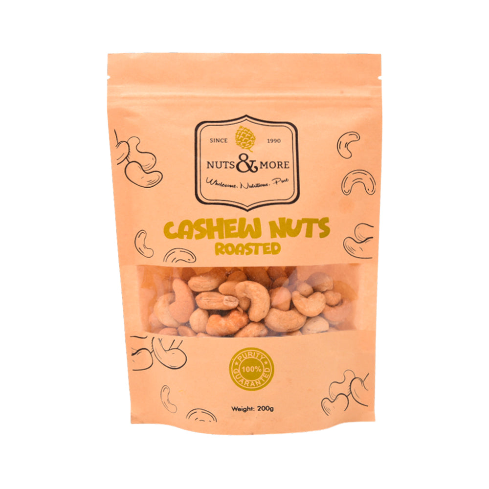NUTS & MORE CASHEW NUTS ROASTED REGULAR 200GM