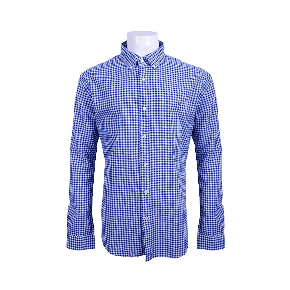 RL MEN L/S BUTTON DOWN SHIRT 200004 BLU XL (IR)