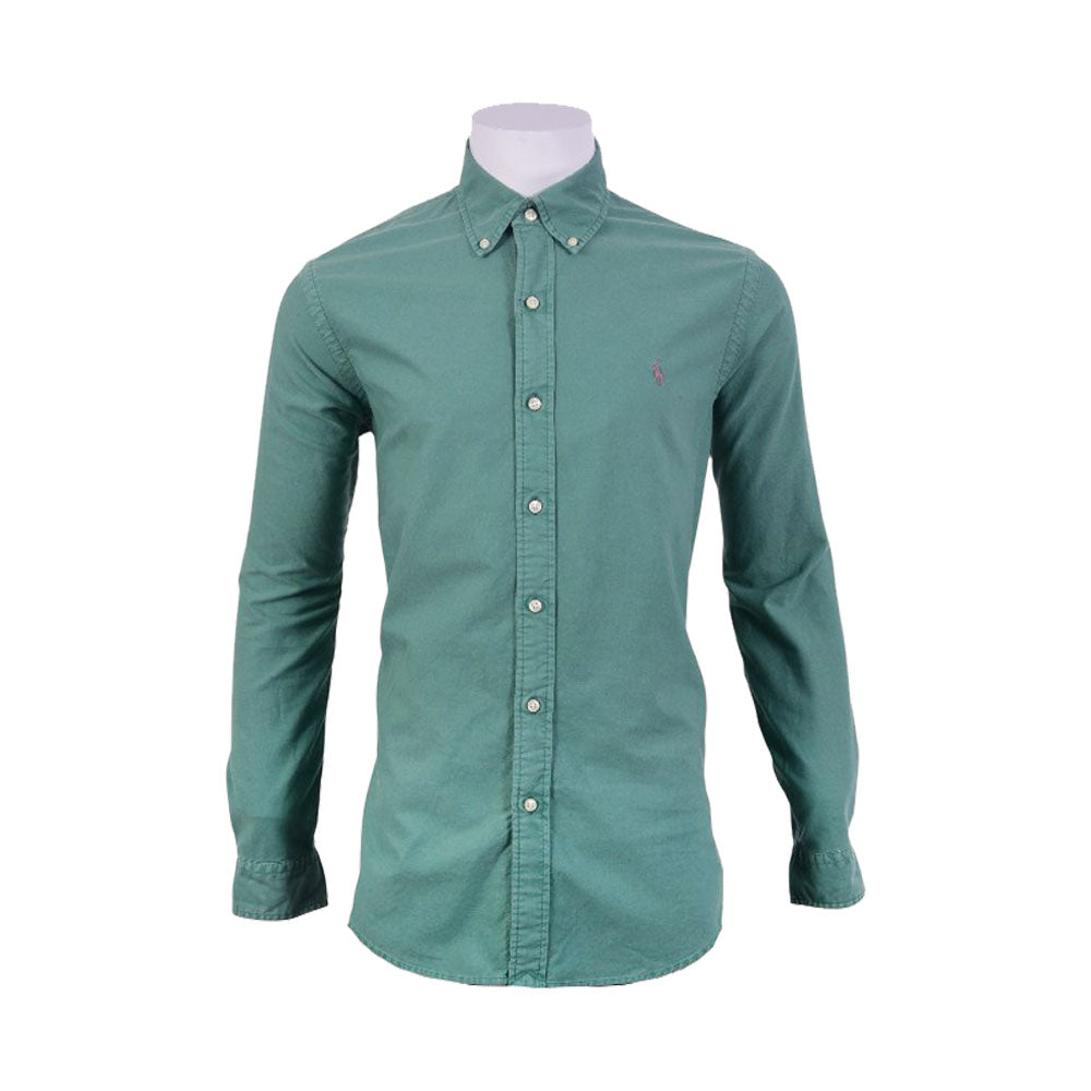 RL MEN L/S BUTTON DOWN SHIRT 165005 GRN L (IR)