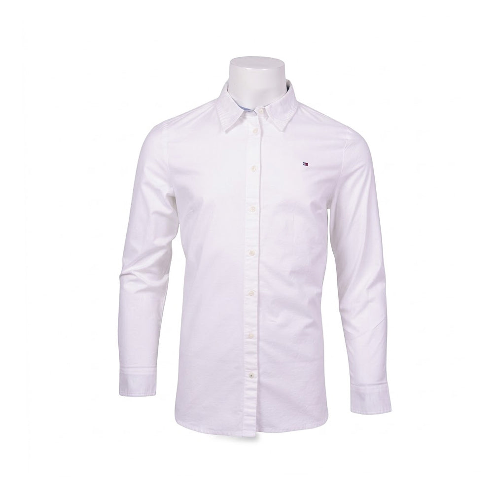 TH WOMEN L/S DRESS SHIRT 76J4826-100 WHT M (IR)