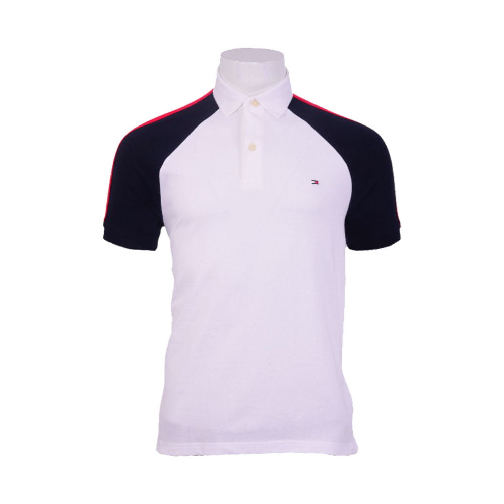 TH MEN S/S POLO SHIRT XM05160-100 WHT L (IR)