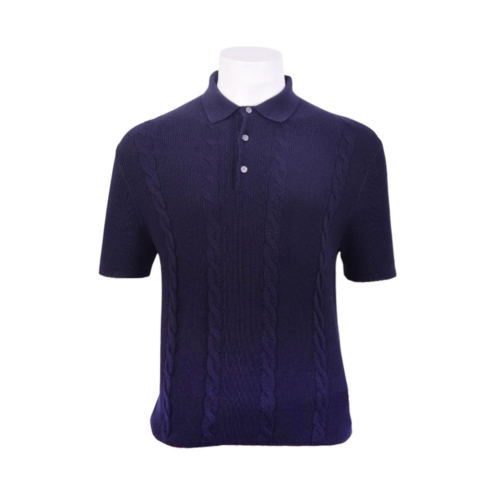 TH MEN S/S POLO SHIRT XM04342-401 NVY M IR
