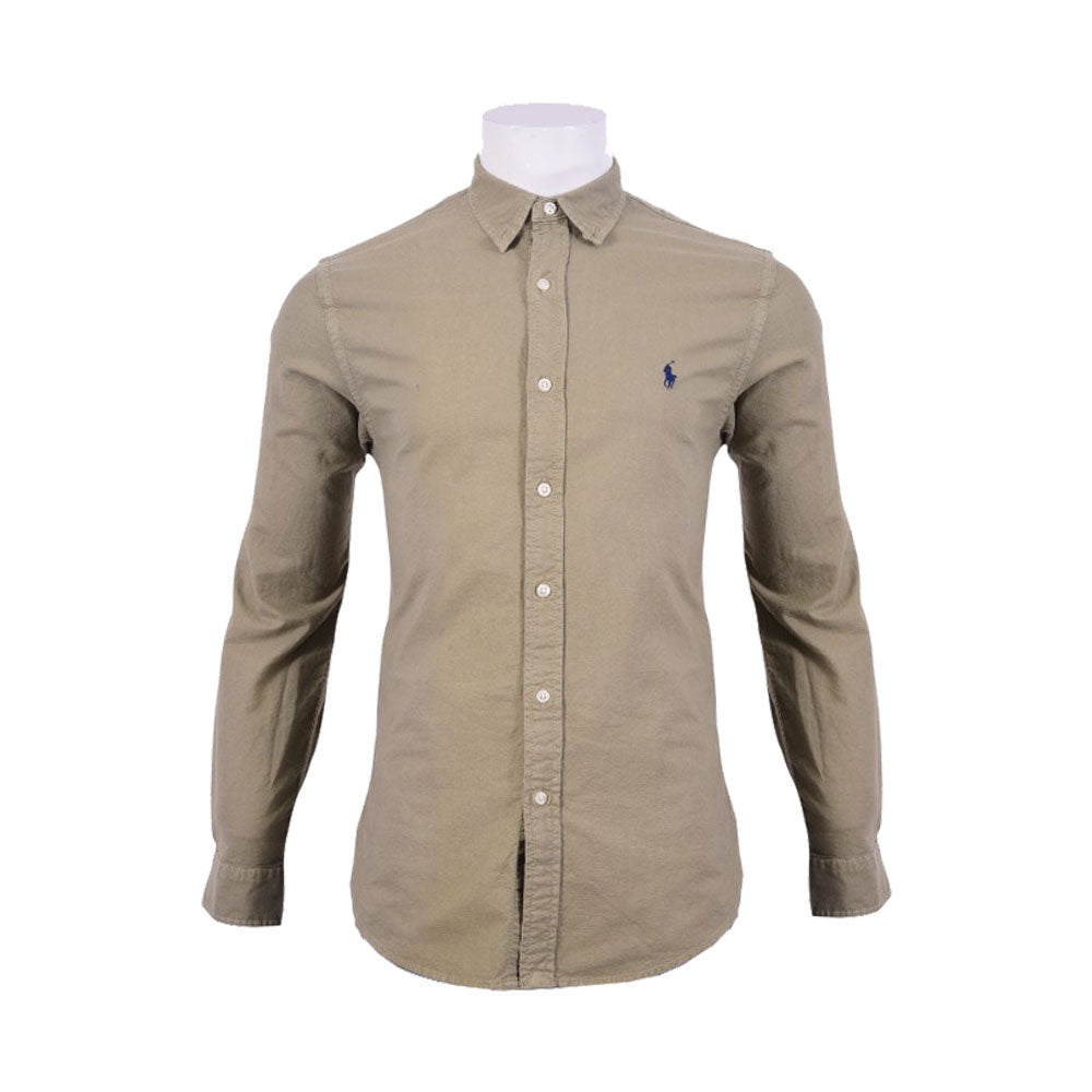 RL MEN L/S BUTTON DOWN SHIRT 257032 GRN L (IR)