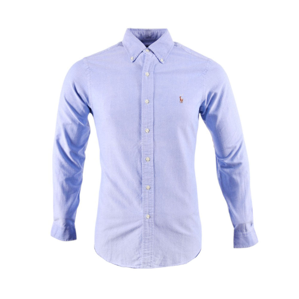 RL MEN L/S BUTTON DOWN SHIRT 870002 BLU L (IR)