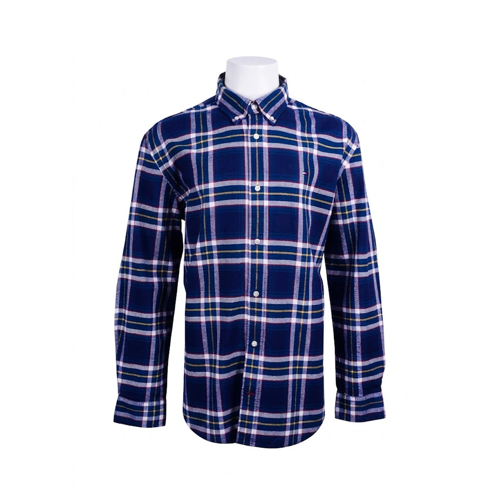 TH MEN L/S BUTTON DOWN SHIRT XM05831-400 MULTI XL (IR)