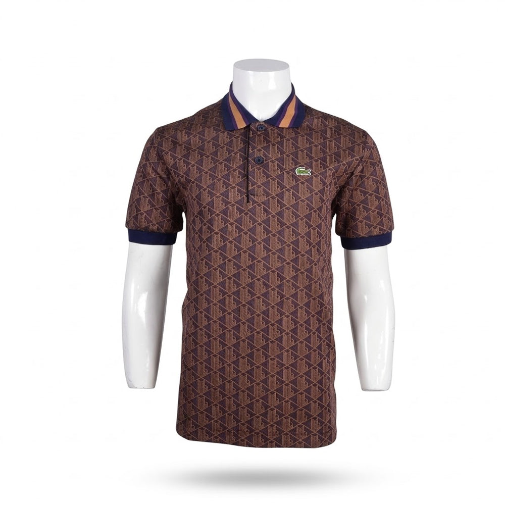 LAC MEN S/S POLO SHIRT DH1417-9I4 BRN M (IRS)