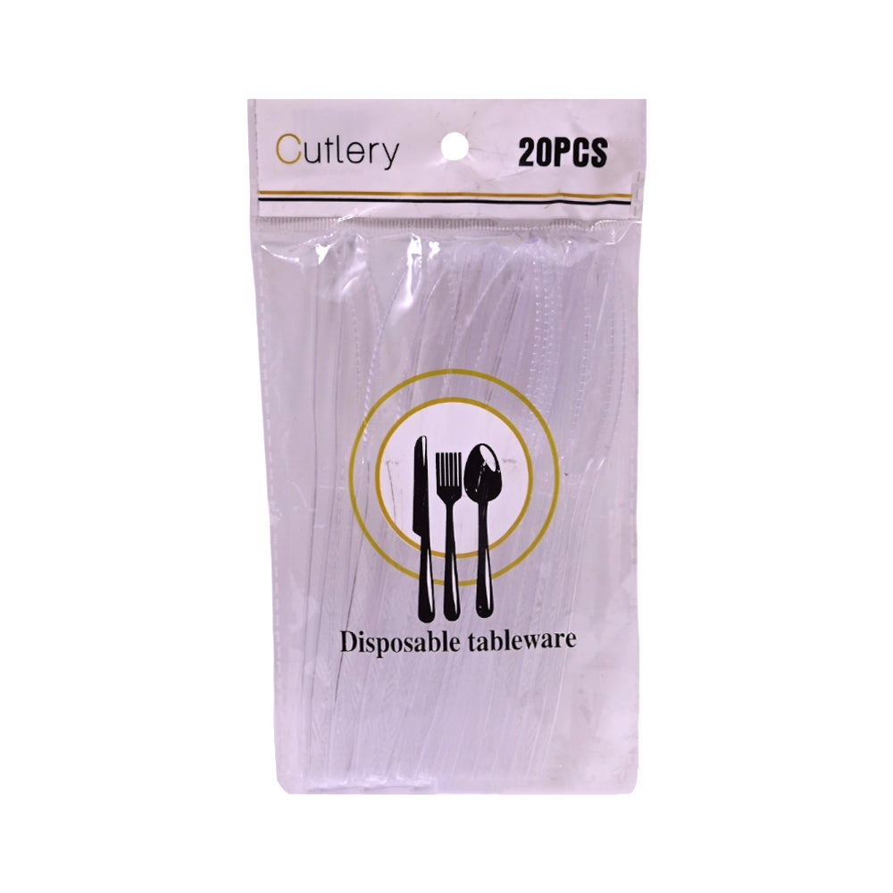 DISPOSIBLE KNIFE TRANSPARENT 20PC PACK IR 50707-28