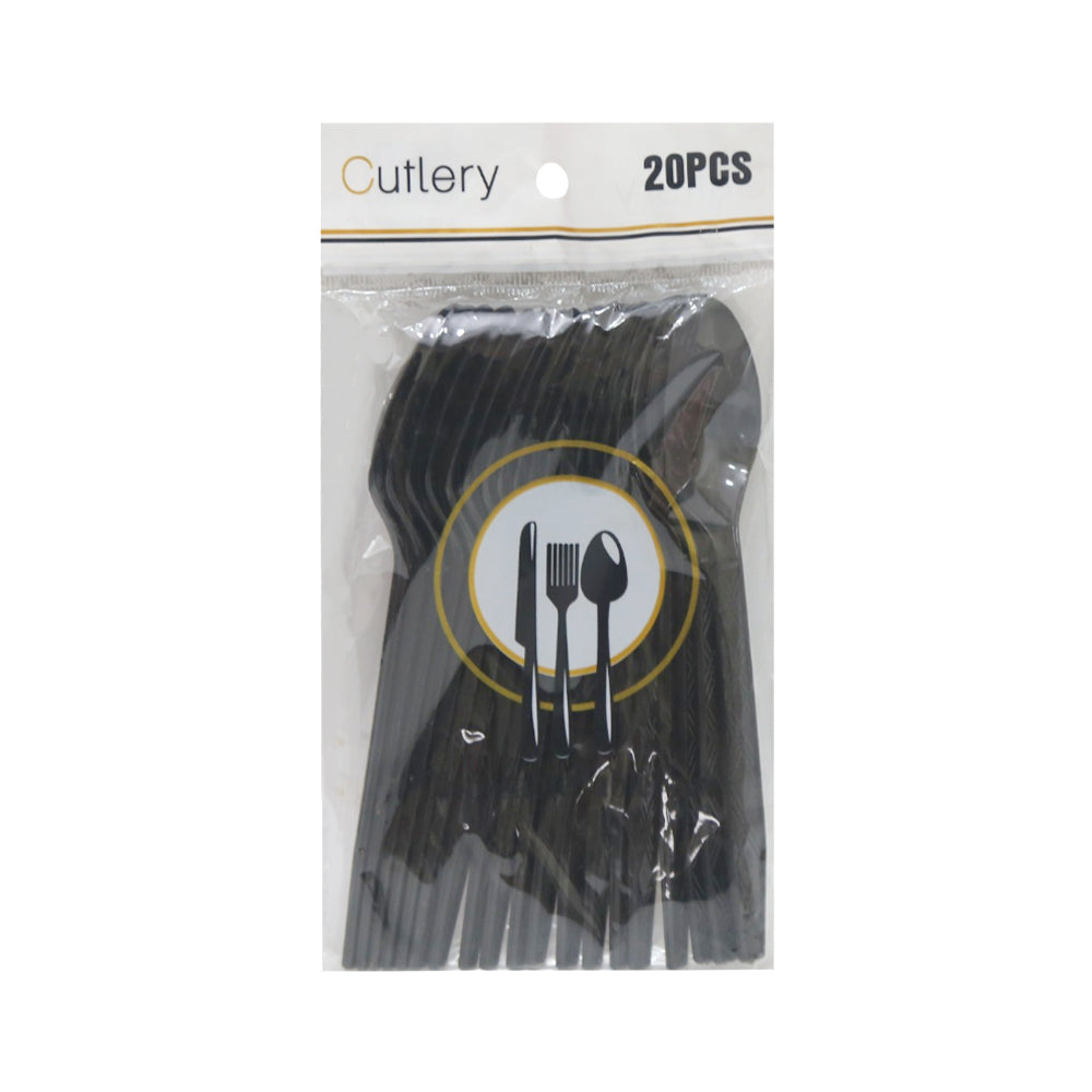 DISPOSIBLE SPOON BLACK 20PC PACK IR 50707-27