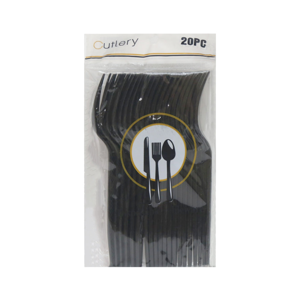 DISPOSIBLE FORK BLACK 20PC PACK IR 50707-26