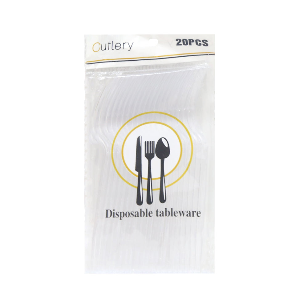 DISPOSIBLE FORK TRANSPARENT 20PC PACK IR 50707-29