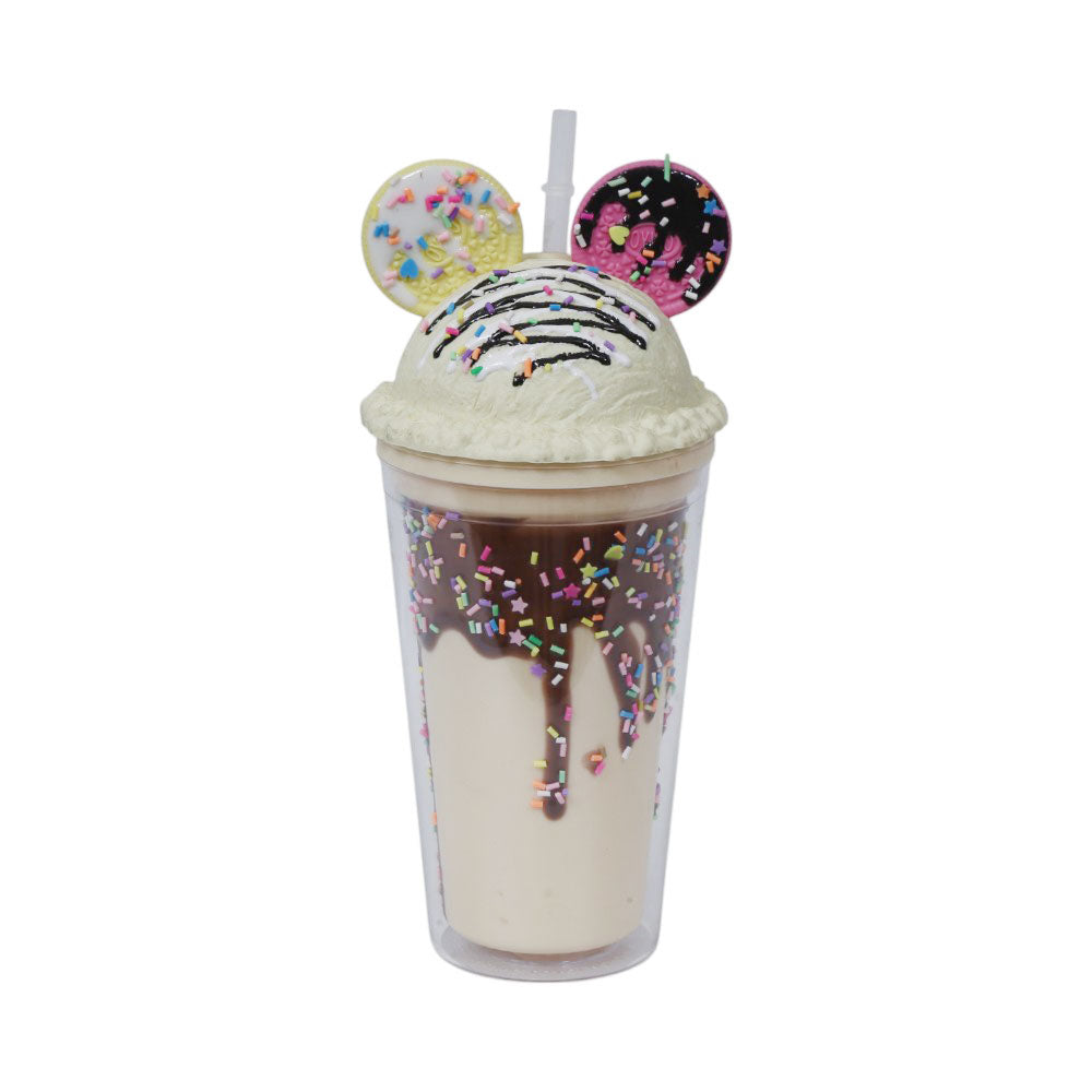 MUG WITH STRAW ACRYLIC IR DY270008-1 H3-5