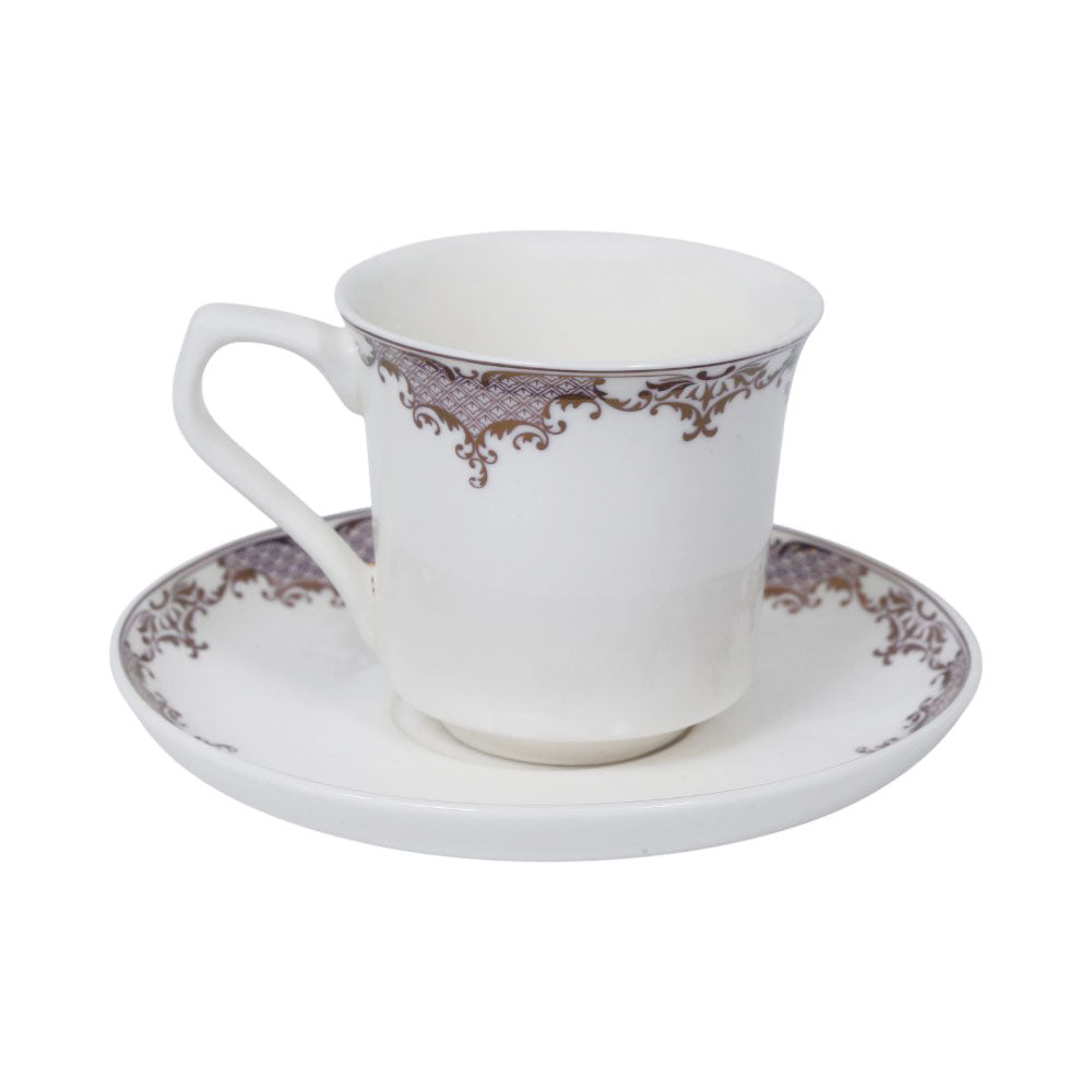CUP & SAUCER BONE CHINA MORE & MORE HO006 AW (Pack 6)