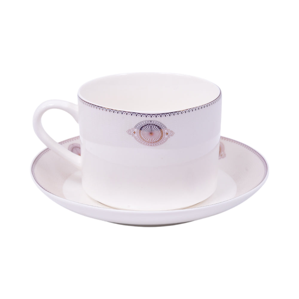 CUP & SAUCER BONE CHINA MORE & MORE ZS009 AW (Pack 6)
