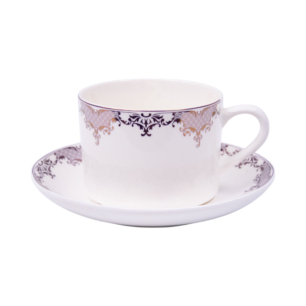 CUP & SAUCER BONE CHINA MORE & MORE ZS006 AW (Pack 6)