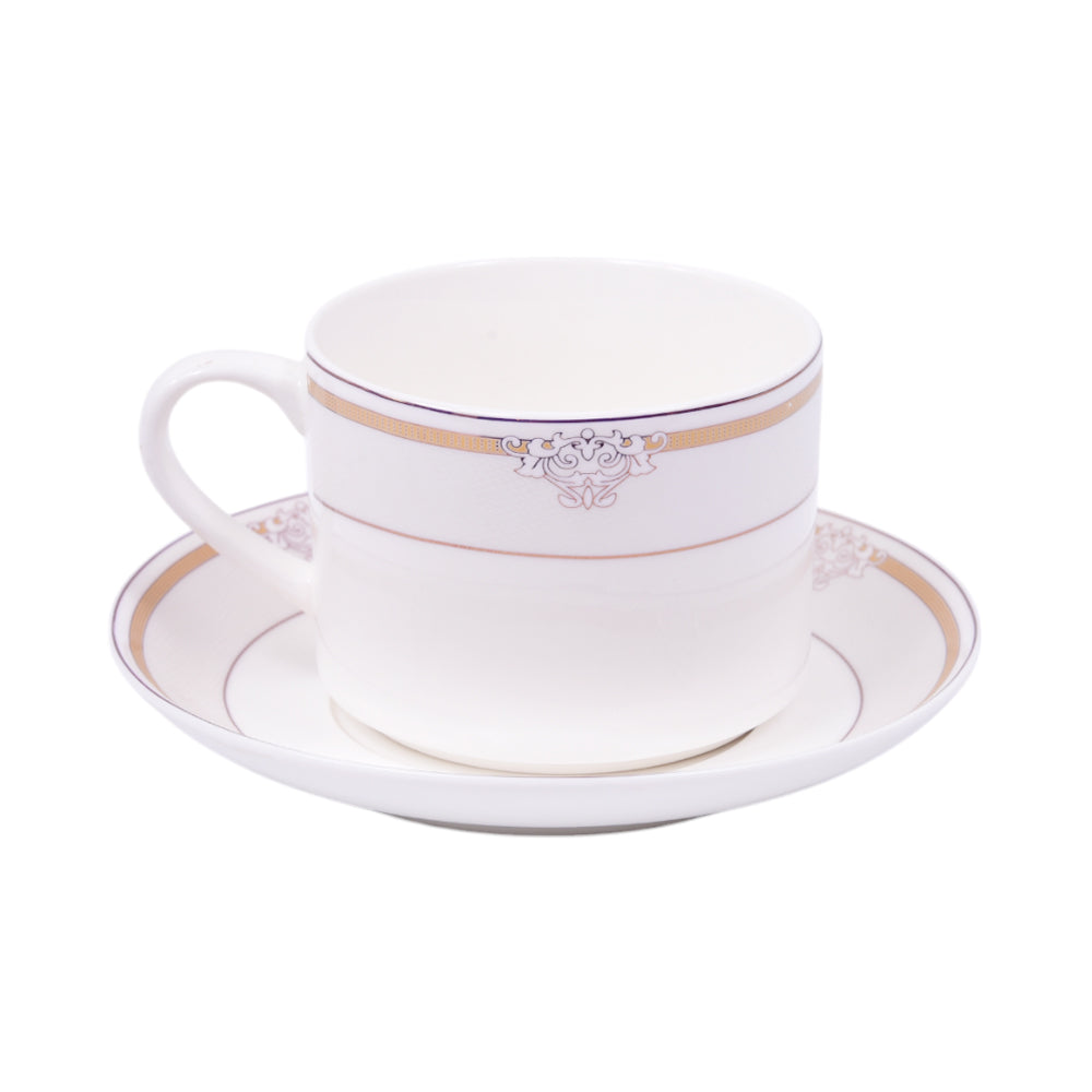 CUP & SAUCER BONE CHINA MORE & MORE ZS003 AW (Pack 6)