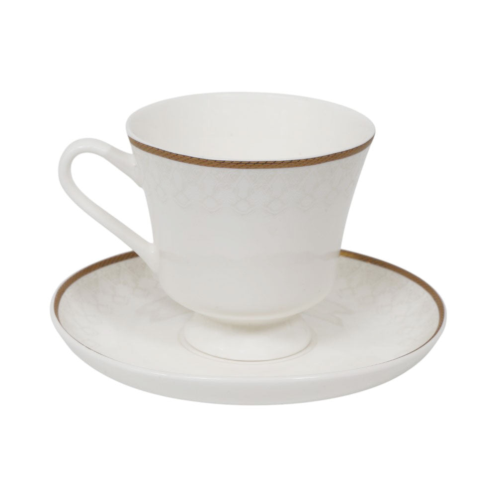 CUP & SAUCER BONE CHINA MORE & MORE HS015 AW (Pack 6)