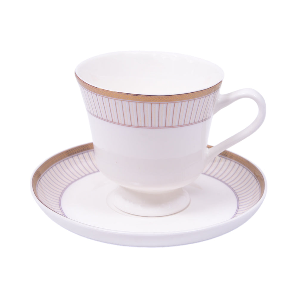 CUP & SAUCER BONE CHINA MORE & MORE HS002 AW (Pack 6)