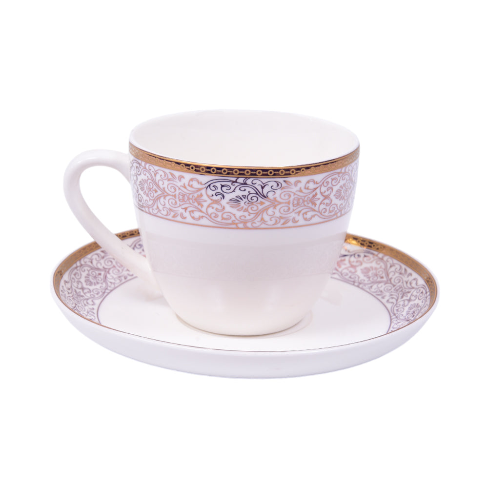 CUP & SAUCER BONE CHINA MORE & MORE YG014 AW (Pack 6)