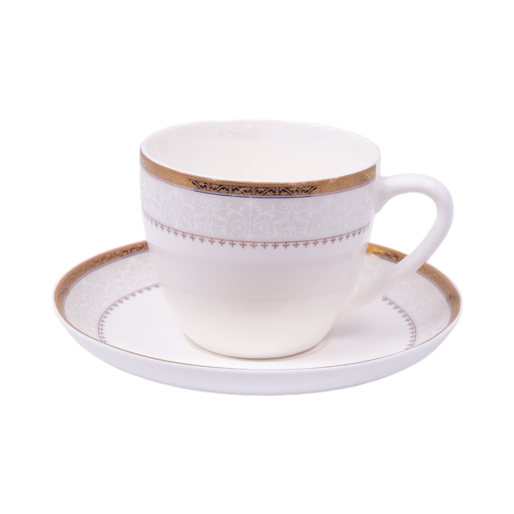 CUP & SAUCER BONE CHINA MORE & MORE YG010 AW (Pack 6)