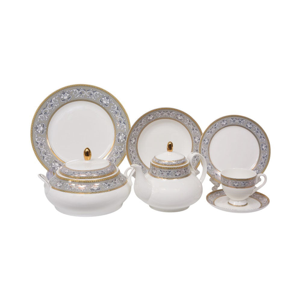 DINNER SET 61PC SUPER BONE HH001 RC