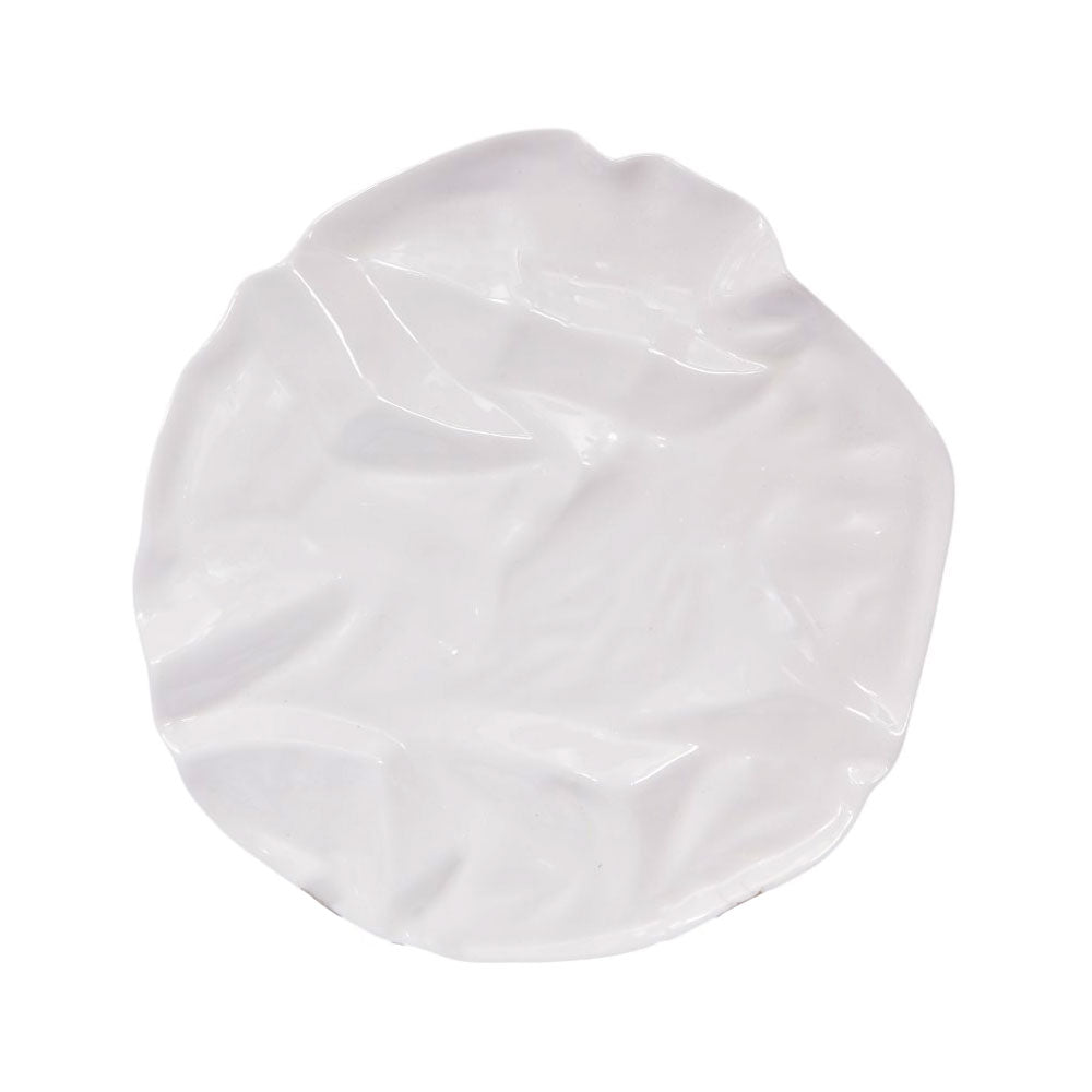 DISH WHITE PORCELAIN 14 INCH DEFORMED IR