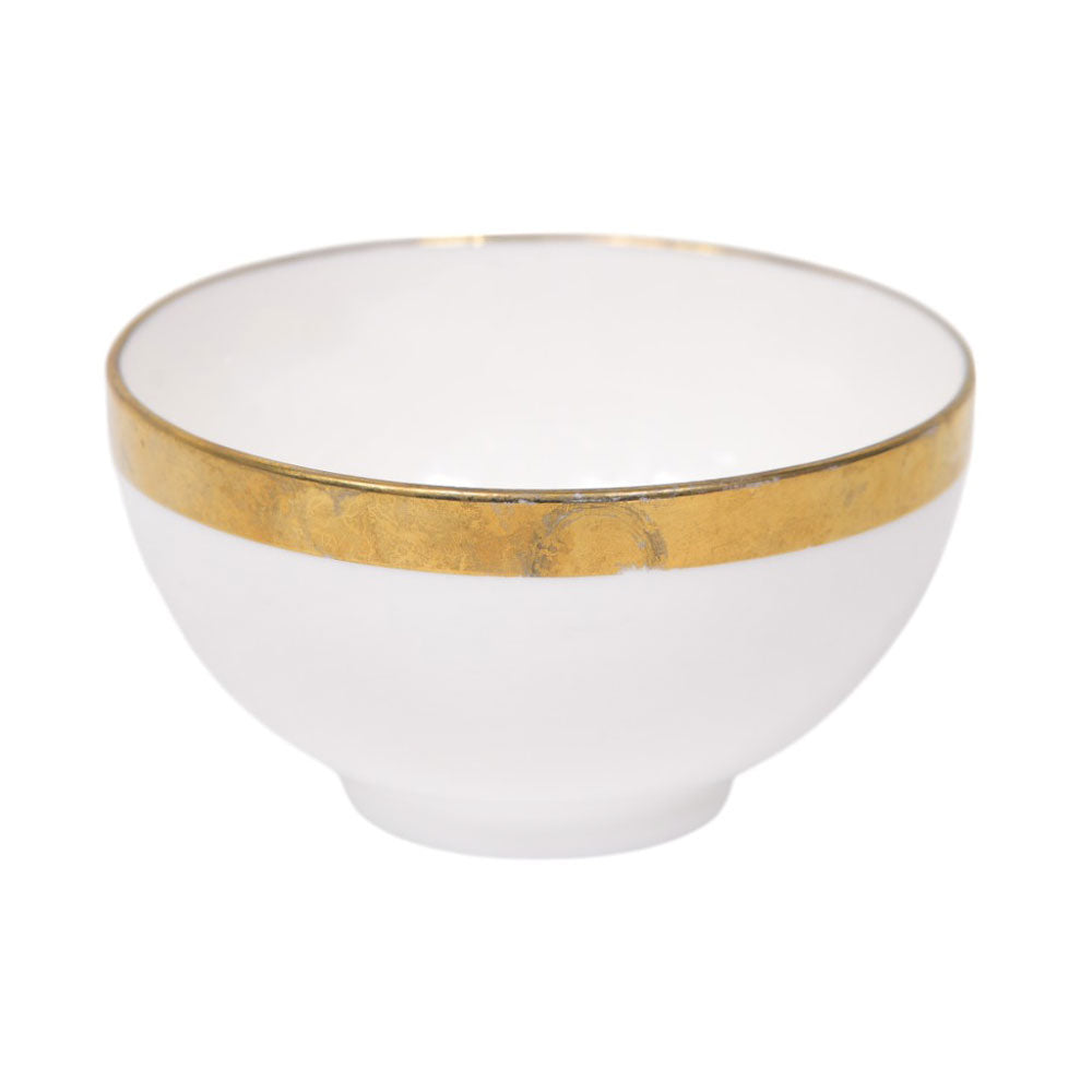 BOWL SWEET WHITE PORCELAIN ELECTROPLATE 4.5P-DD