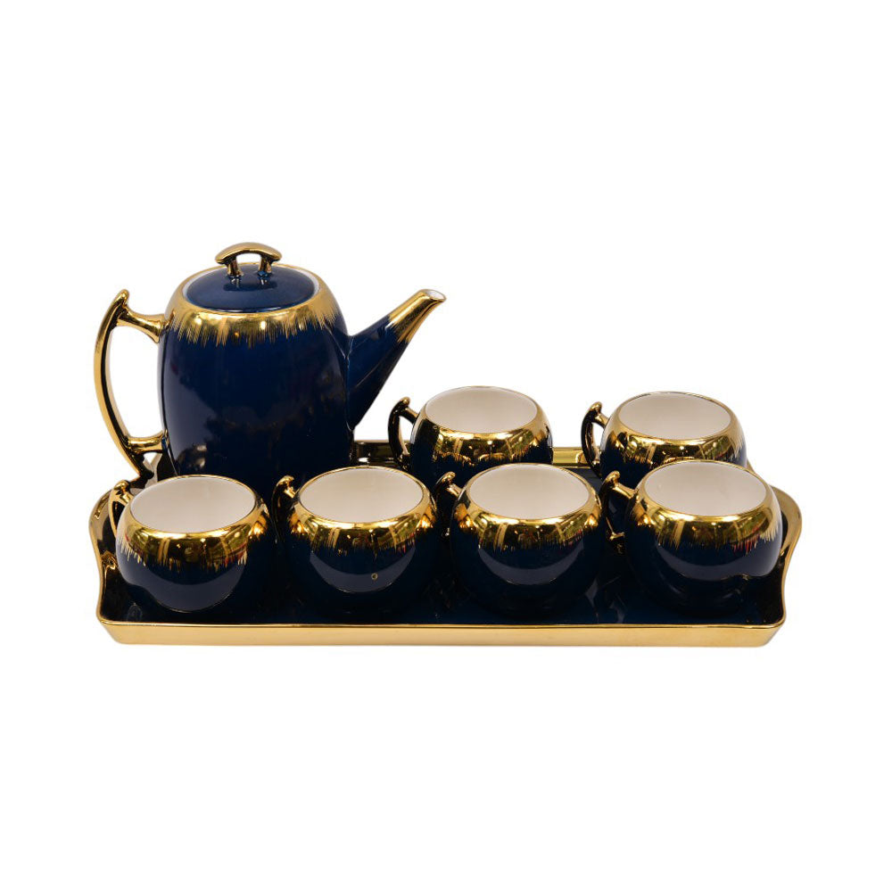 COFFEE SET 9PC CERAMIC BYD7-3 BLUE