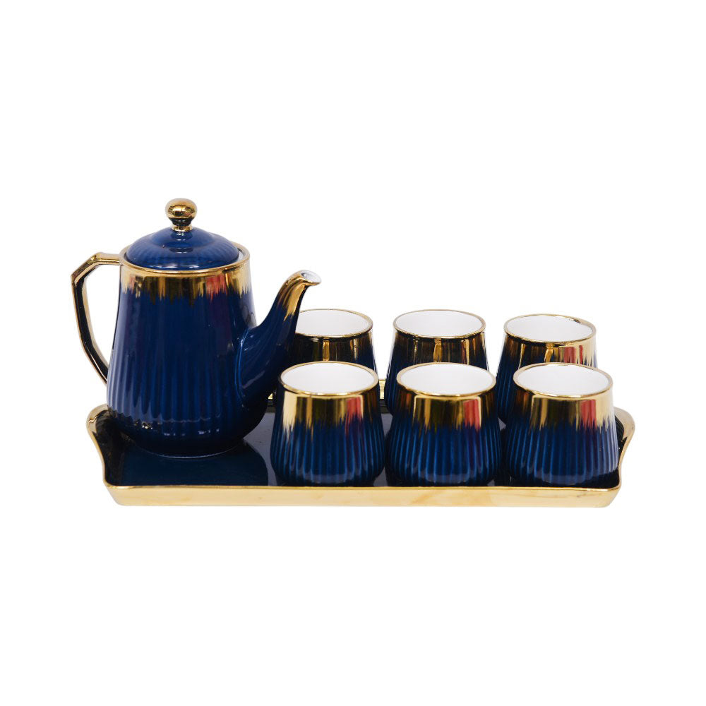 COFFEE SET 9PC CERAMIC BYD4-3 BLUE