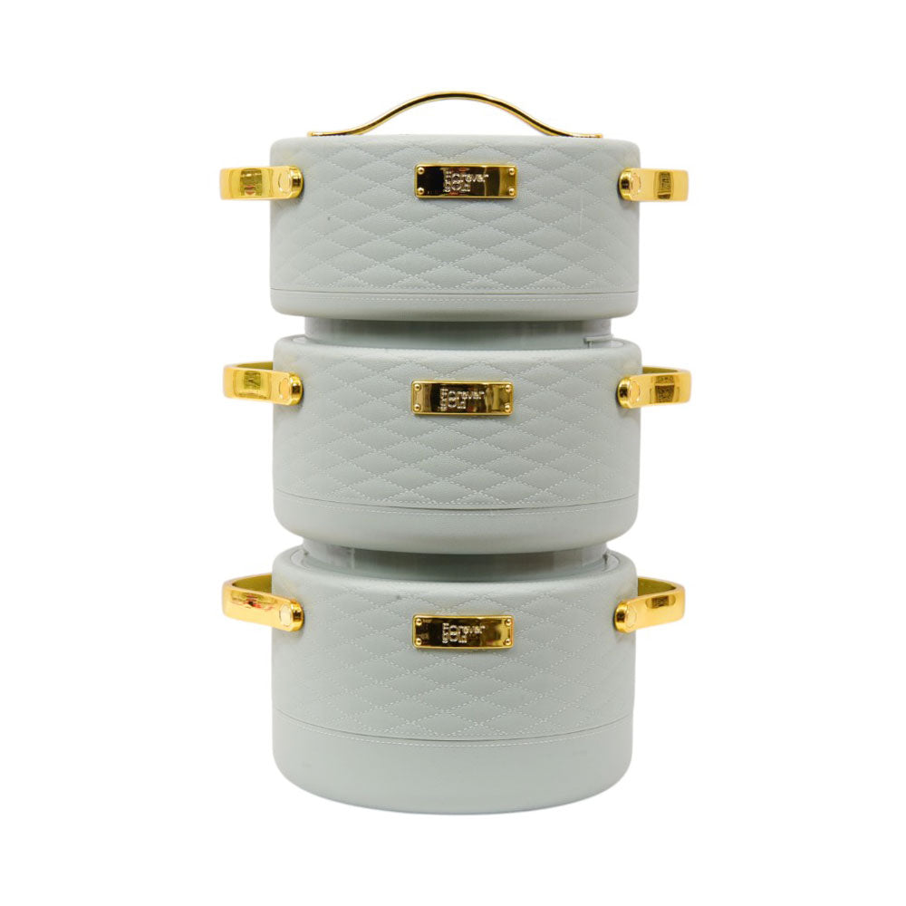 HOT POT SET 3PC FOREVER GOLD EHP GREEN GRAY