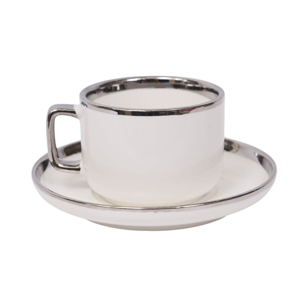 CUP & SAUCER SET 6PC CERAMIC 1125-3-S
