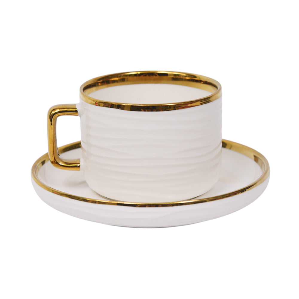 CUP & SAUCER SET 6PC CERAMIC 1125-2