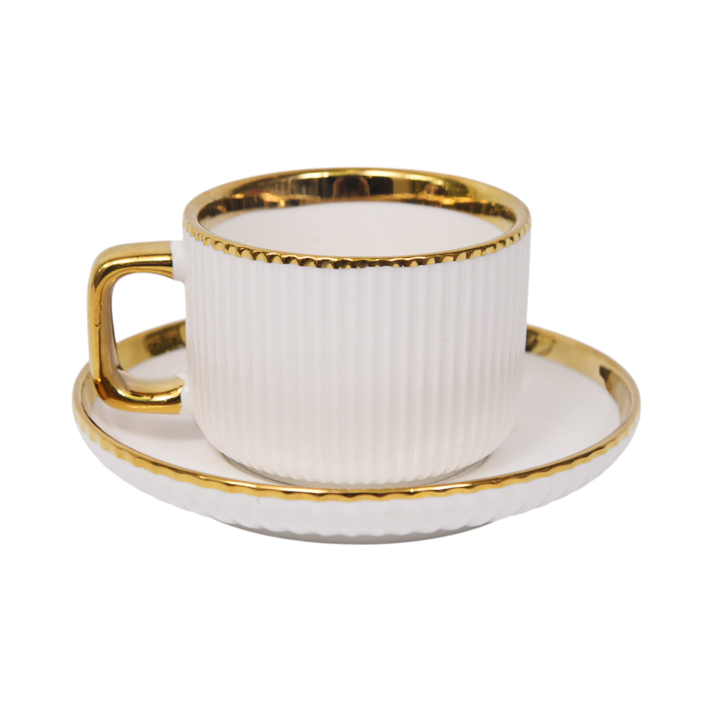 CUP & SAUCER SET 6PC CERAMIC 1125-1