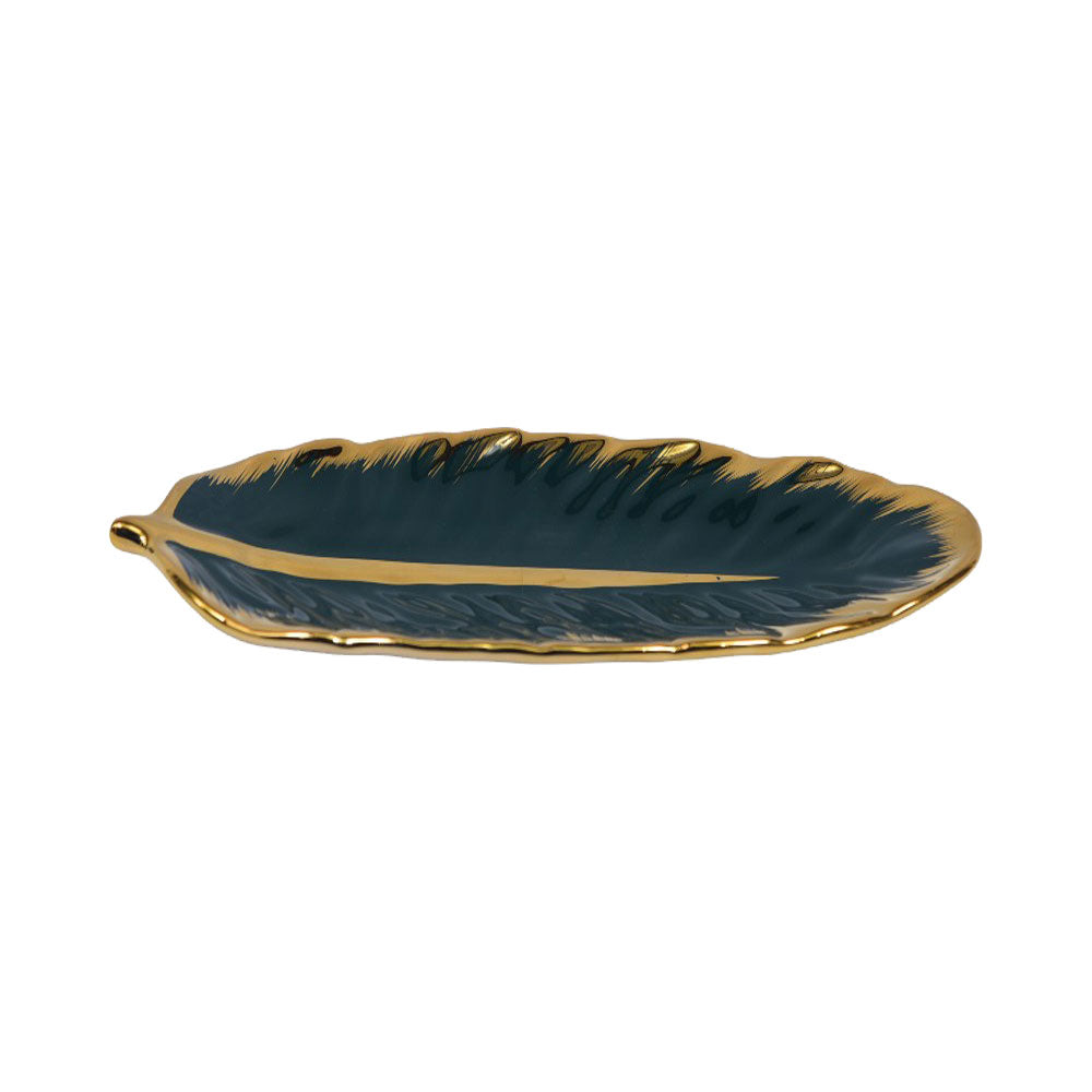 DISH PORCELAIN LEAF GREEN YLG0156G
