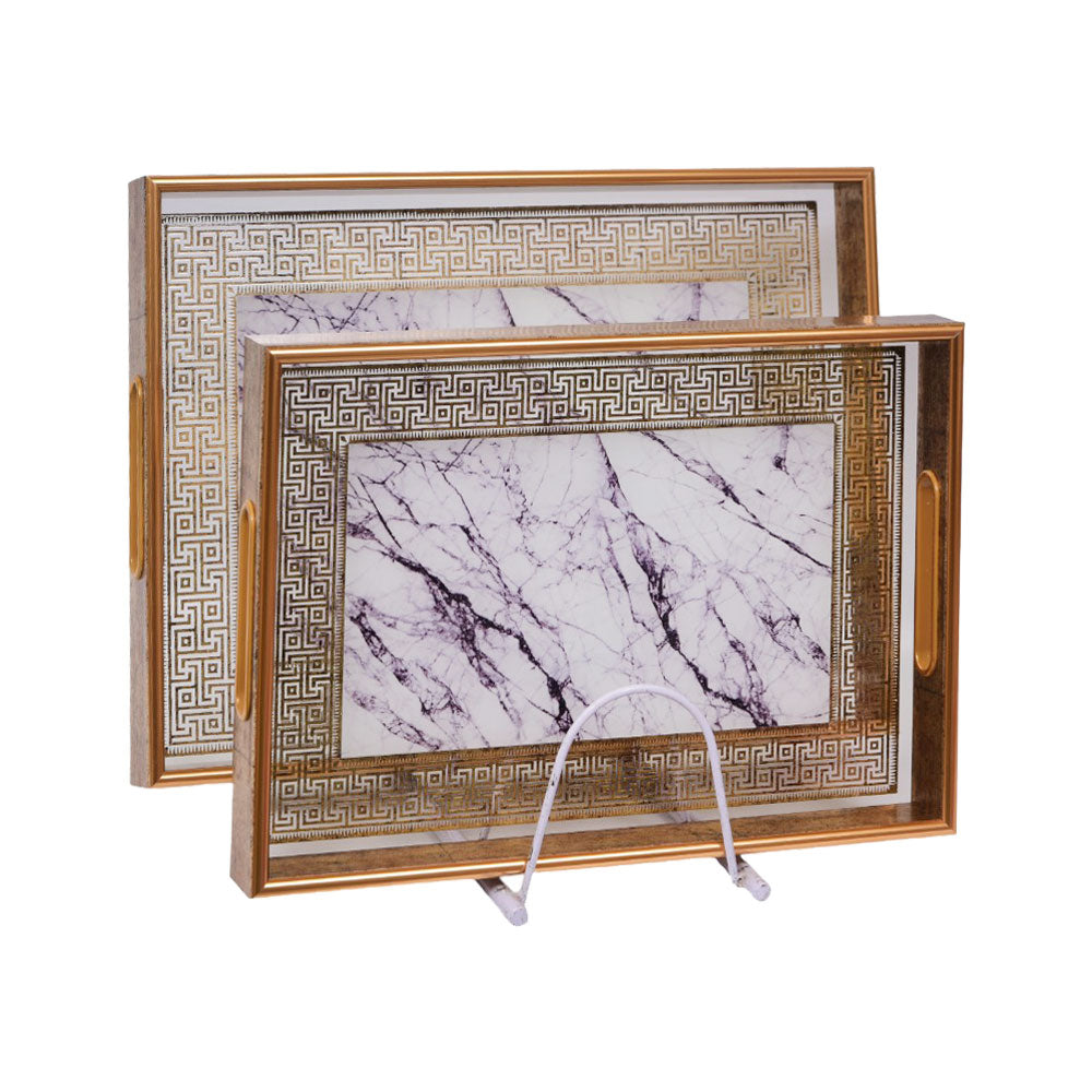 TRAY SET 2PC WOODEN IR 1416-2