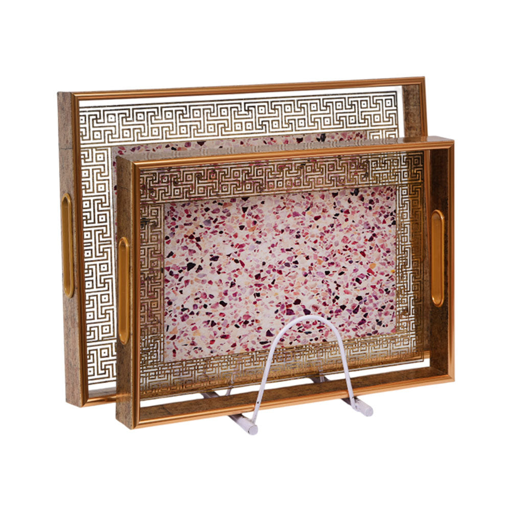 TRAY SET 2PC WOODEN IR 1416-5