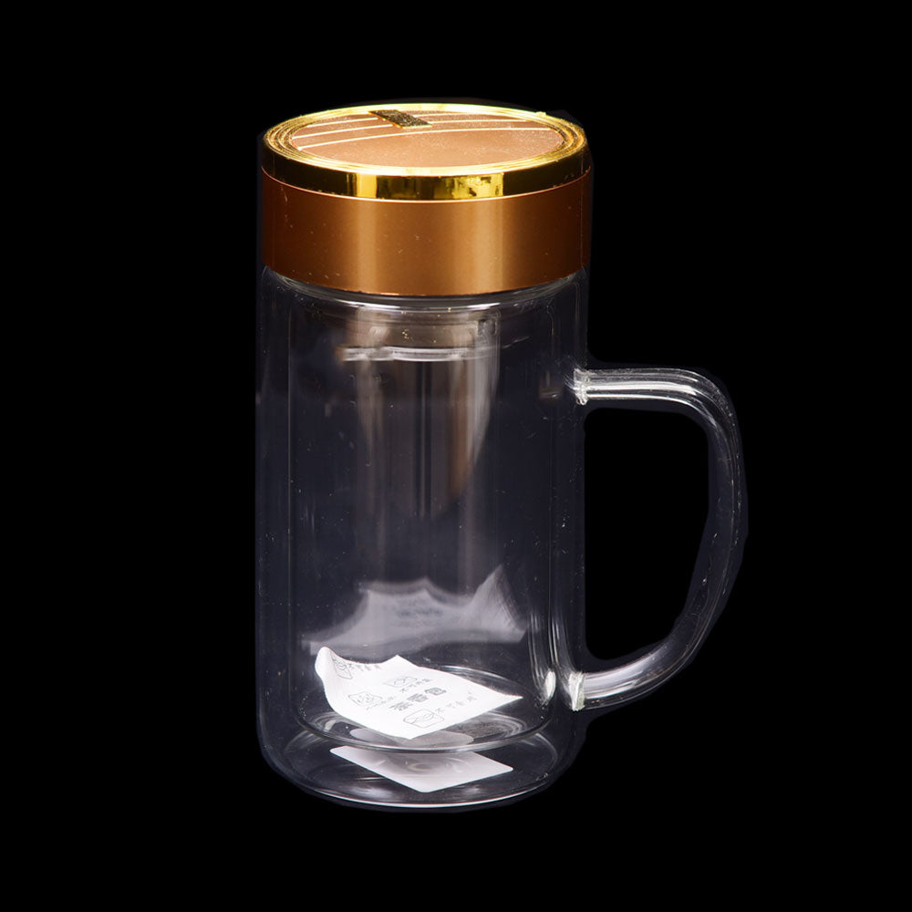 MUG GLASS INSULATED DOUBLE WALL IR H16-20