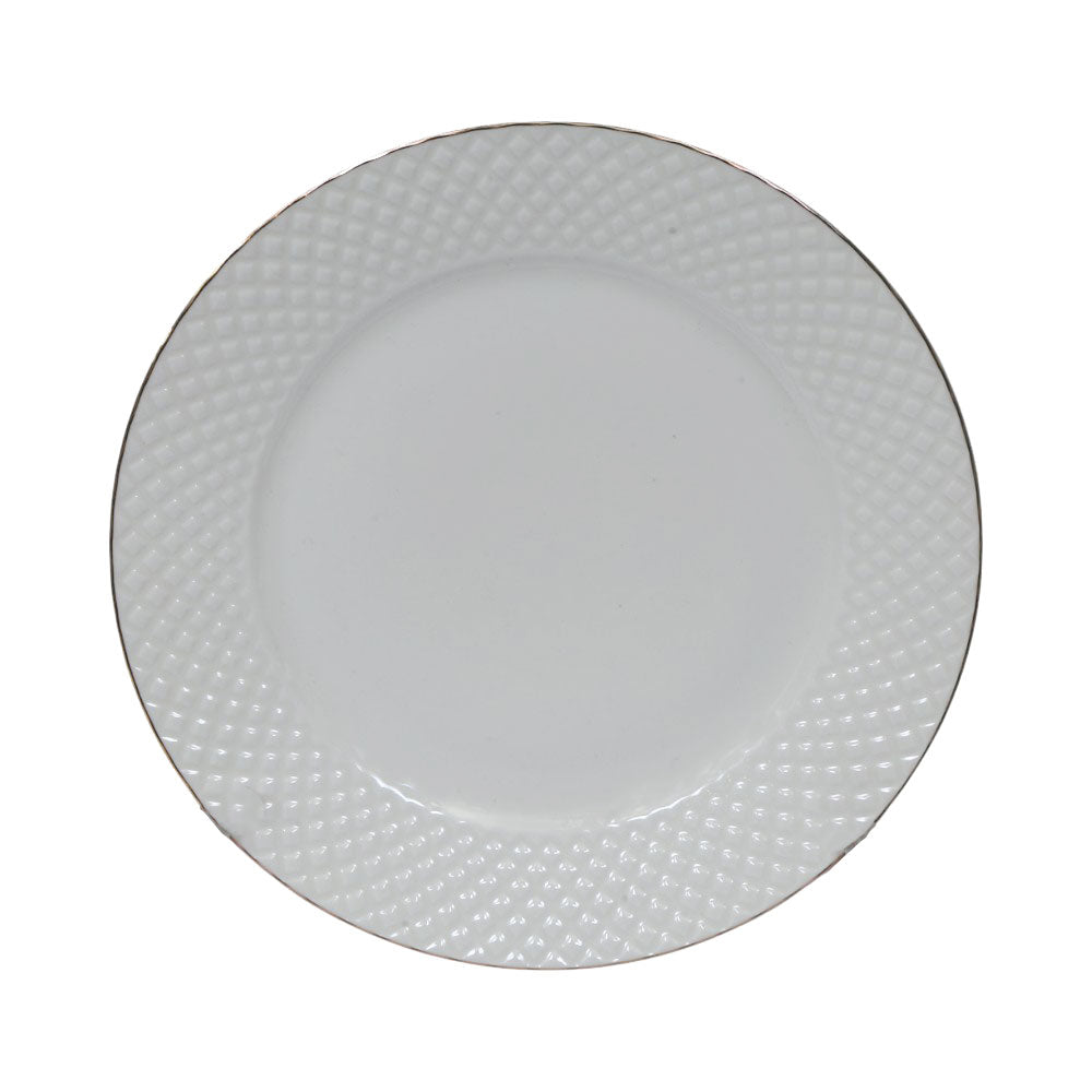 PLATE QUARTER WHITE PORCELAIN 8 INCH IR U177-197