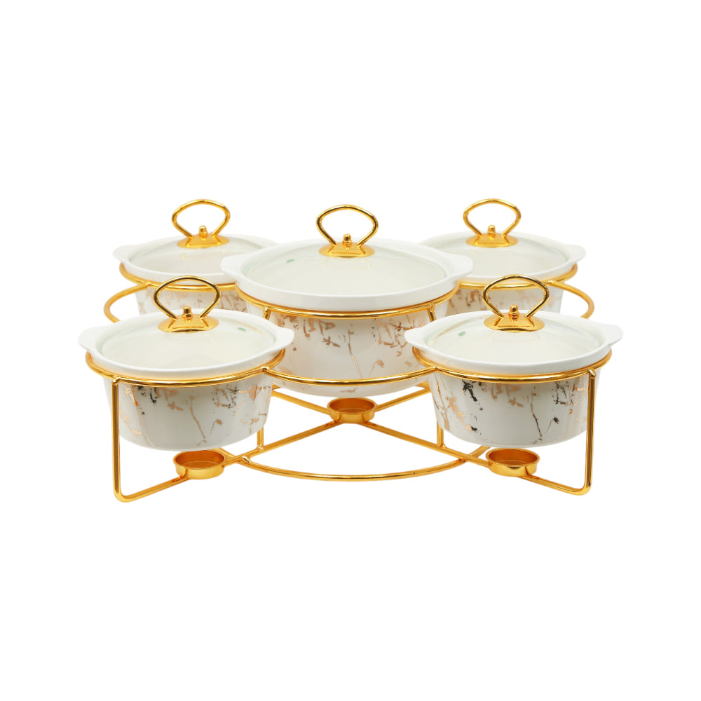 DONGA SET 5PC MORE & MORE G29 WHITE MARBLE