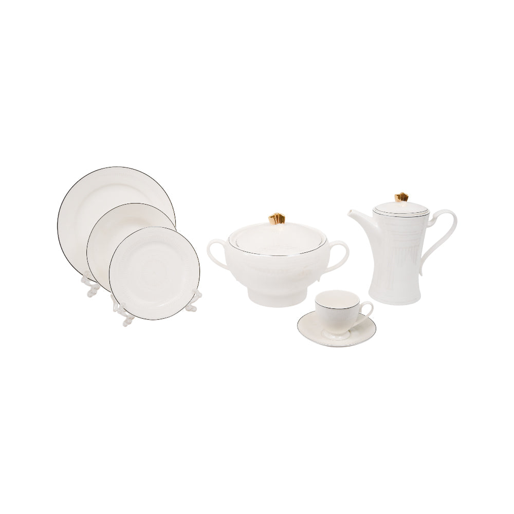DINNER SET 61PC BONE CHINA XFQ008 KC